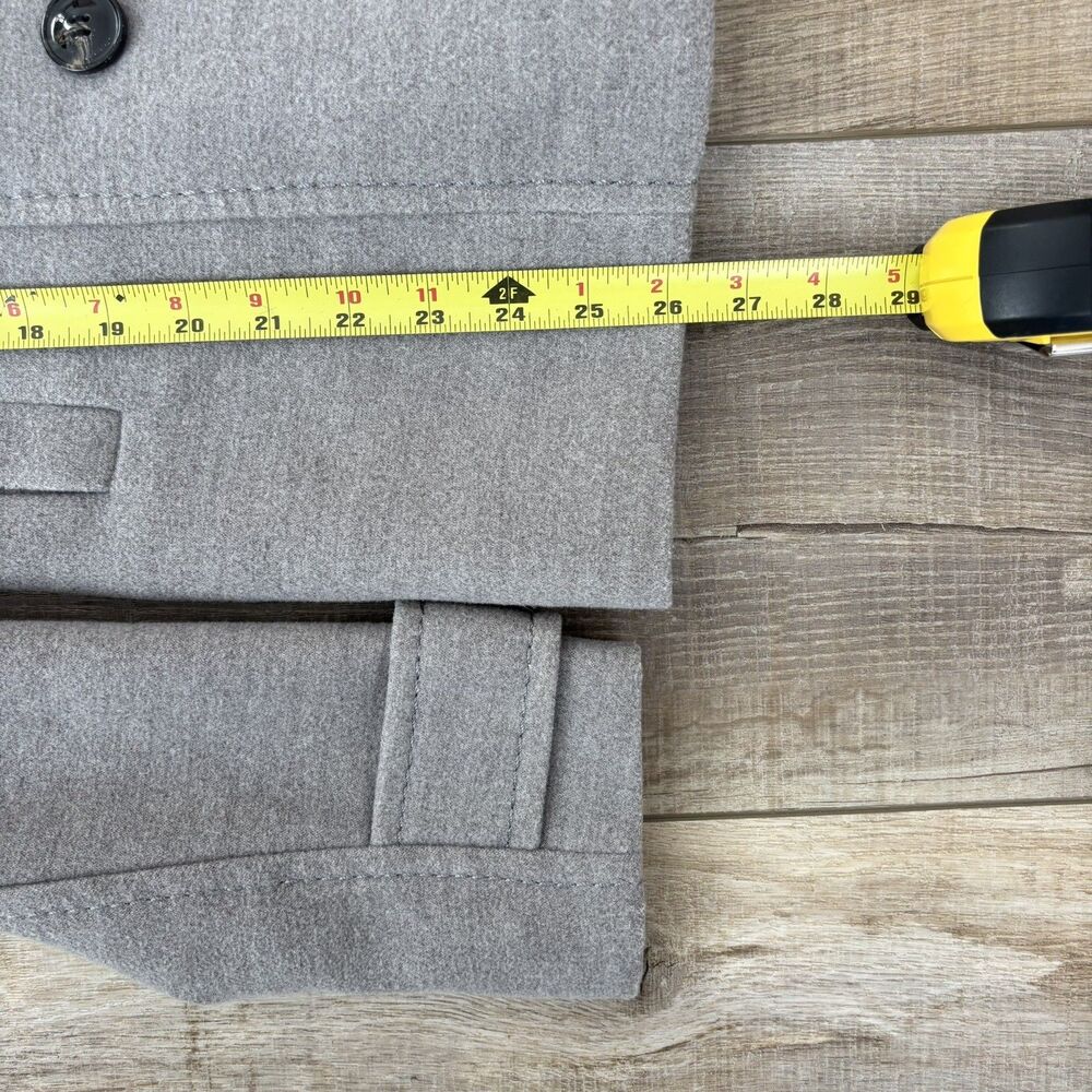 H&M Womens Gray Double Breasted Peacoat Jacket Sz 8 Classic Tailored Fit Capsule - Picture 13 of 14